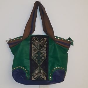 Aztec Hobo Art Deco Large Shoulder Bag Purse Pocket Book